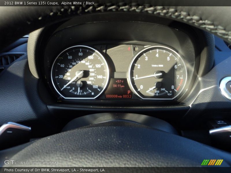 Alpine White / Black 2012 BMW 1 Series 135i Coupe