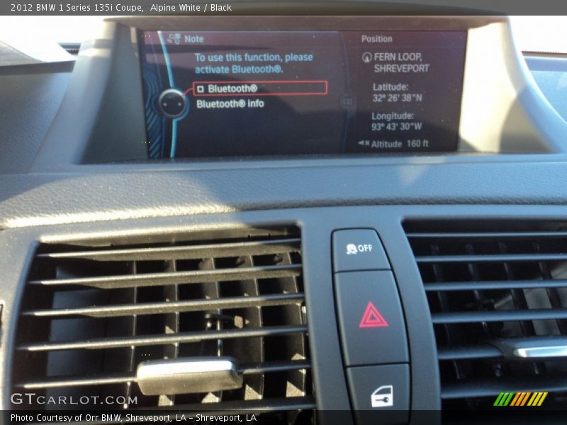 Alpine White / Black 2012 BMW 1 Series 135i Coupe