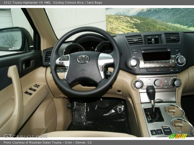 Sizzling Crimson Mica / Sand Beige 2012 Toyota Highlander V6 4WD