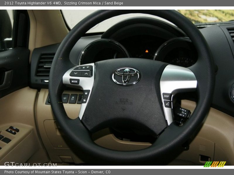 Sizzling Crimson Mica / Sand Beige 2012 Toyota Highlander V6 4WD