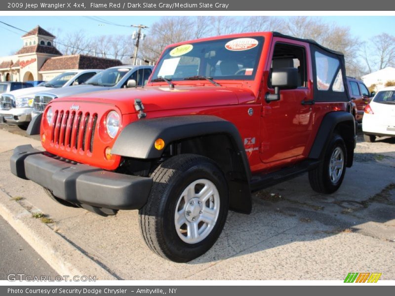 Flame Red / Dark Slate Gray/Medium Slate Gray 2009 Jeep Wrangler X 4x4