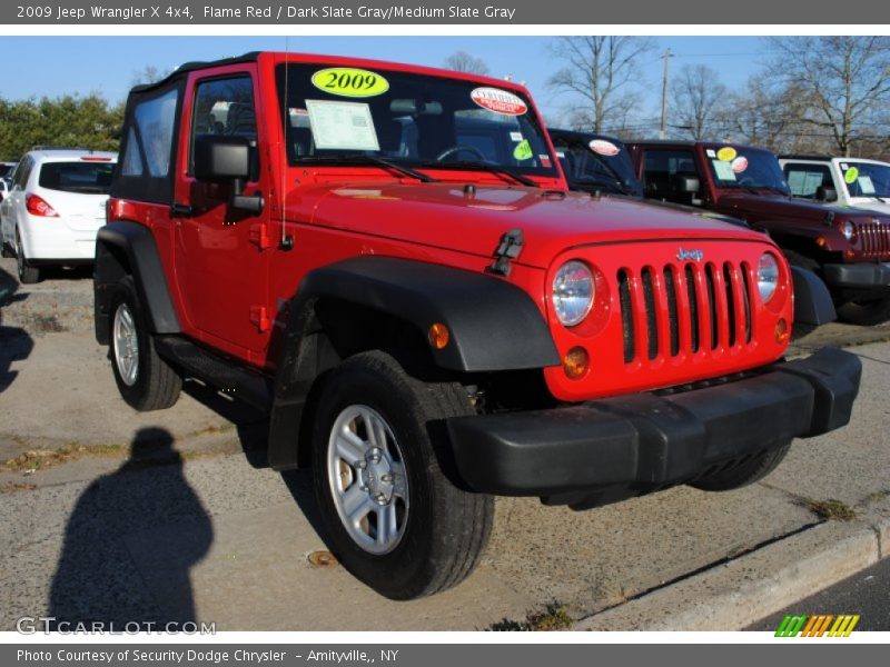 Flame Red / Dark Slate Gray/Medium Slate Gray 2009 Jeep Wrangler X 4x4