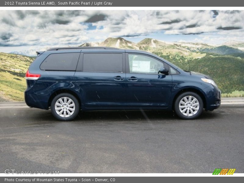 South Pacific Pearl / Light Gray 2012 Toyota Sienna LE AWD