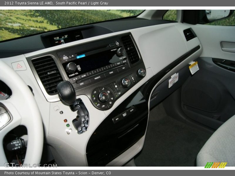 South Pacific Pearl / Light Gray 2012 Toyota Sienna LE AWD