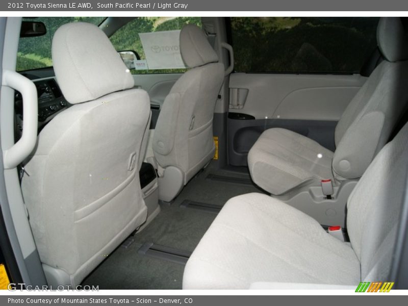 South Pacific Pearl / Light Gray 2012 Toyota Sienna LE AWD