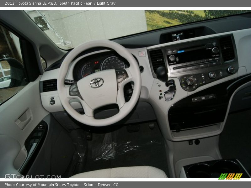 South Pacific Pearl / Light Gray 2012 Toyota Sienna LE AWD