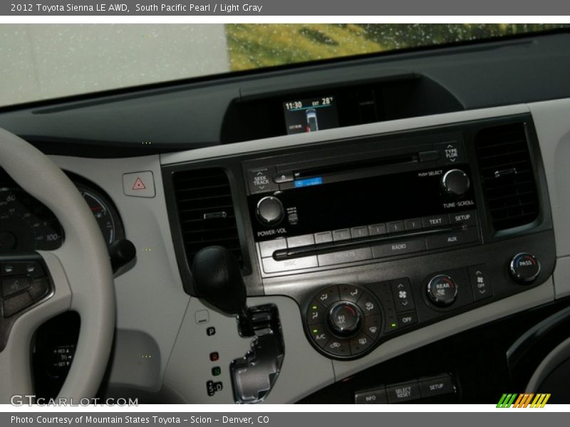 South Pacific Pearl / Light Gray 2012 Toyota Sienna LE AWD