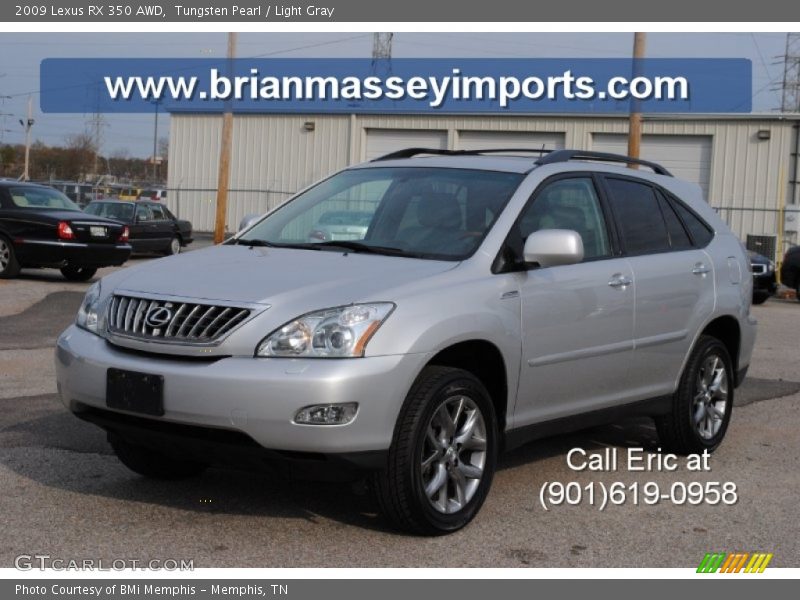 Tungsten Pearl / Light Gray 2009 Lexus RX 350 AWD