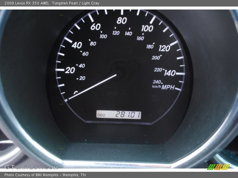 Tungsten Pearl / Light Gray 2009 Lexus RX 350 AWD