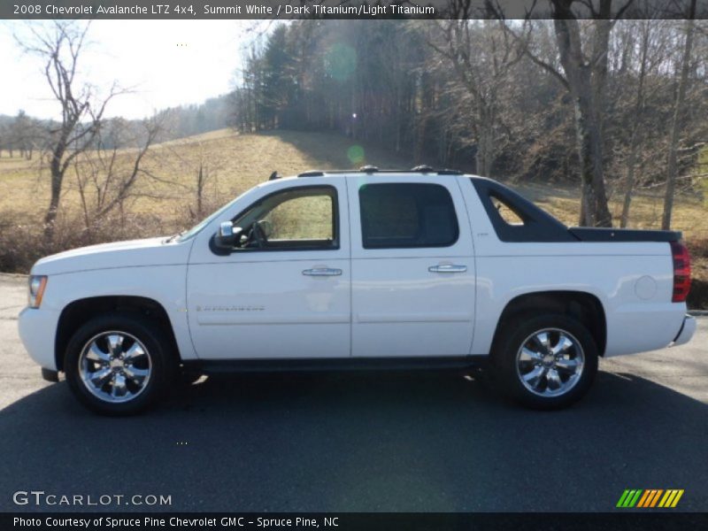Summit White / Dark Titanium/Light Titanium 2008 Chevrolet Avalanche LTZ 4x4