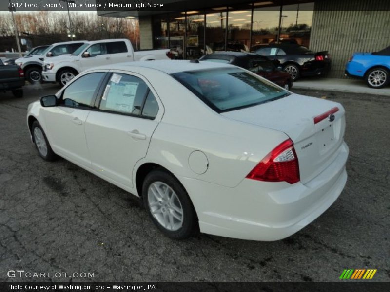 White Suede / Medium Light Stone 2012 Ford Fusion S