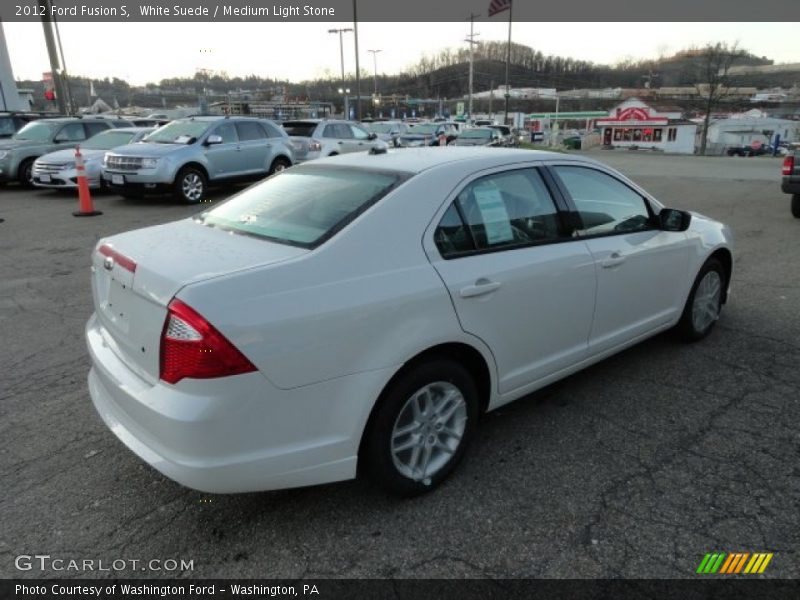 White Suede / Medium Light Stone 2012 Ford Fusion S
