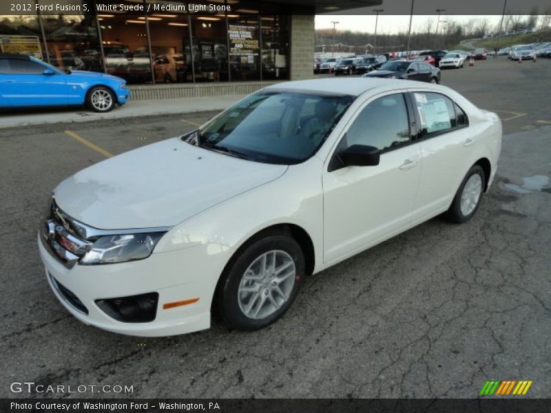 White Suede / Medium Light Stone 2012 Ford Fusion S