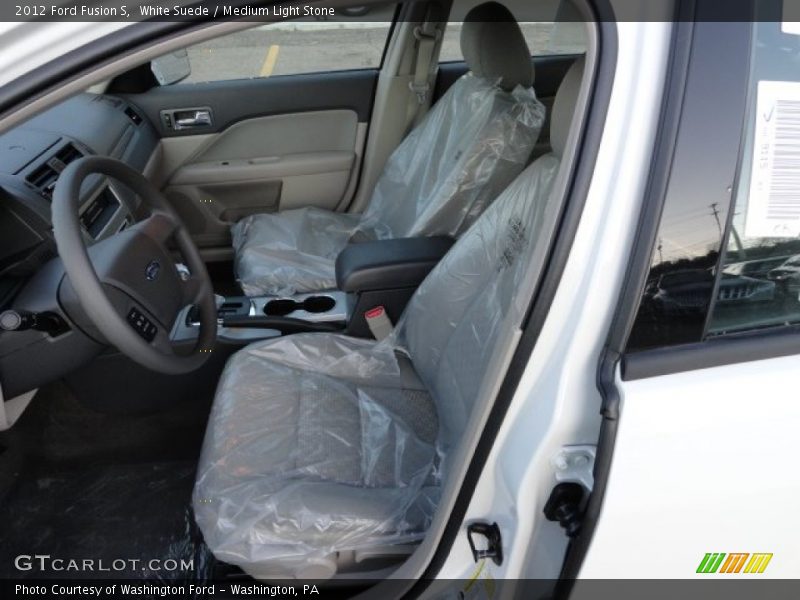 White Suede / Medium Light Stone 2012 Ford Fusion S