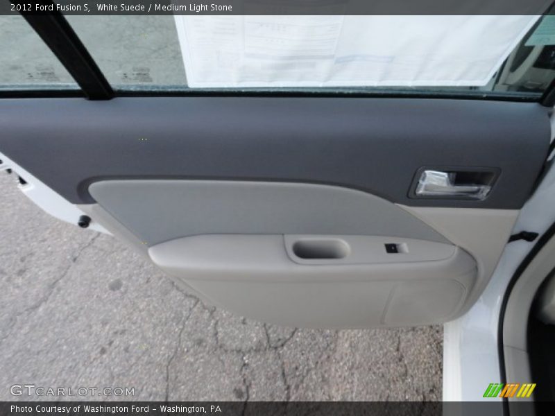 White Suede / Medium Light Stone 2012 Ford Fusion S