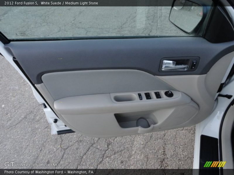 White Suede / Medium Light Stone 2012 Ford Fusion S