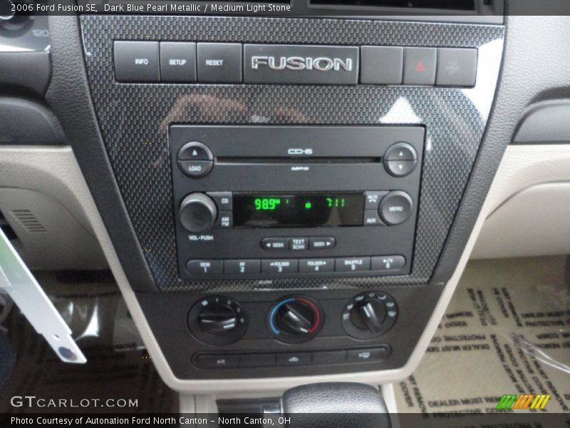 Dark Blue Pearl Metallic / Medium Light Stone 2006 Ford Fusion SE