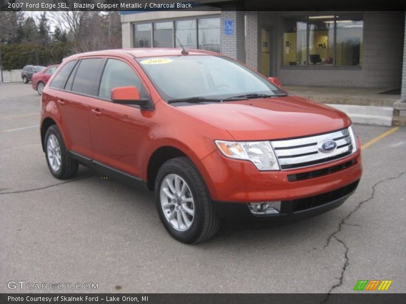 Blazing Copper Metallic / Charcoal Black 2007 Ford Edge SEL