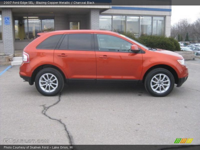 Blazing Copper Metallic / Charcoal Black 2007 Ford Edge SEL
