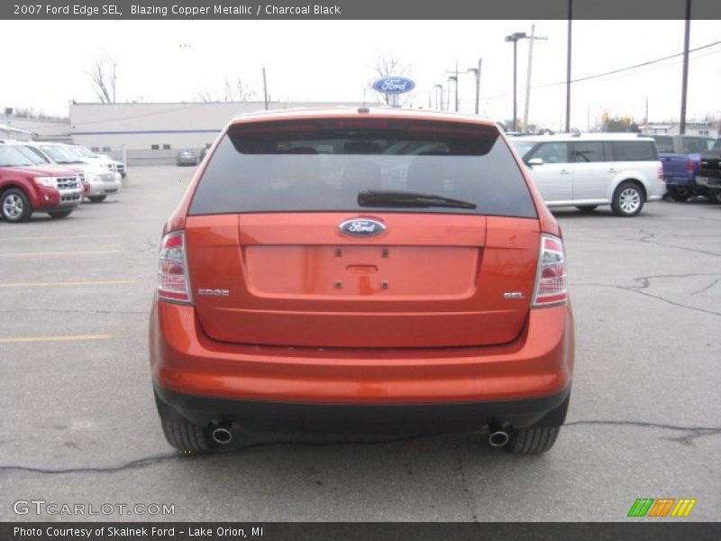 Blazing Copper Metallic / Charcoal Black 2007 Ford Edge SEL