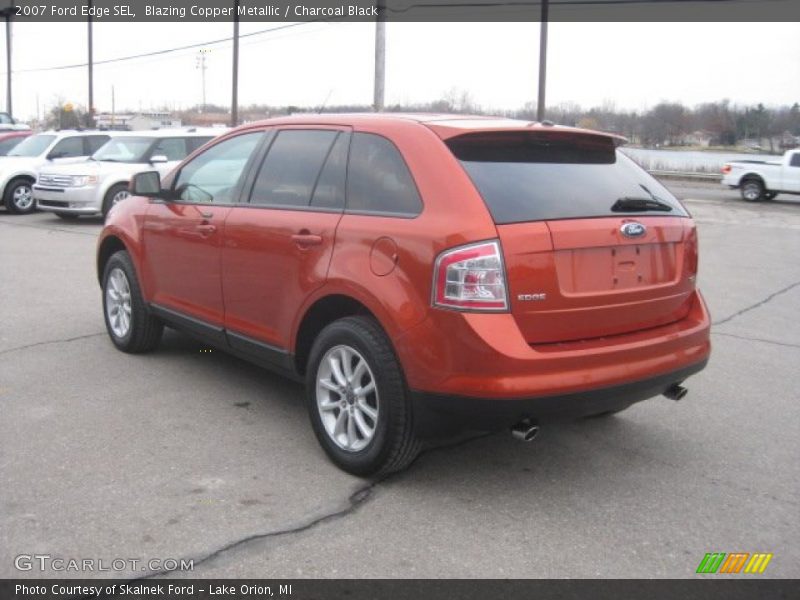 Blazing Copper Metallic / Charcoal Black 2007 Ford Edge SEL