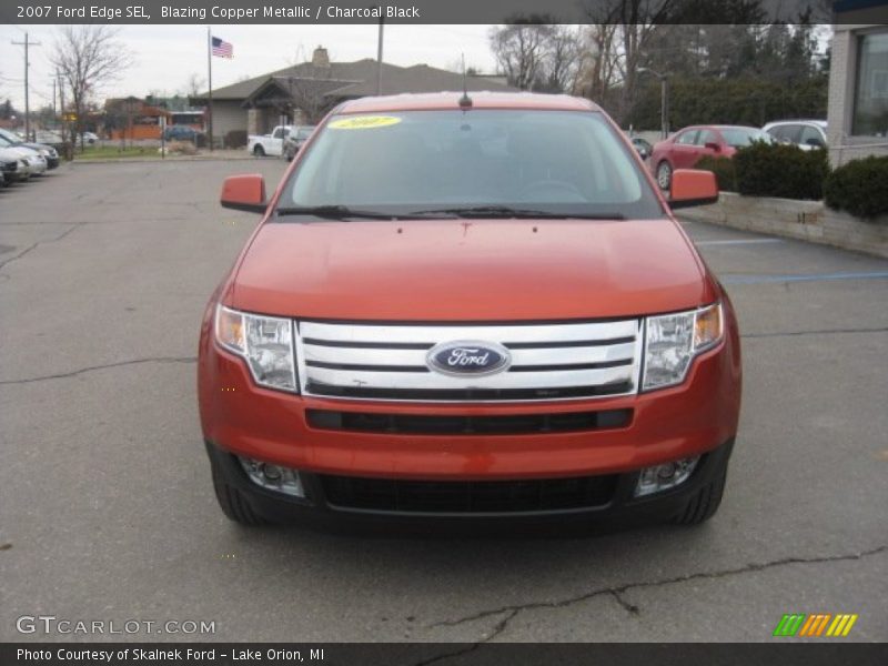 Blazing Copper Metallic / Charcoal Black 2007 Ford Edge SEL