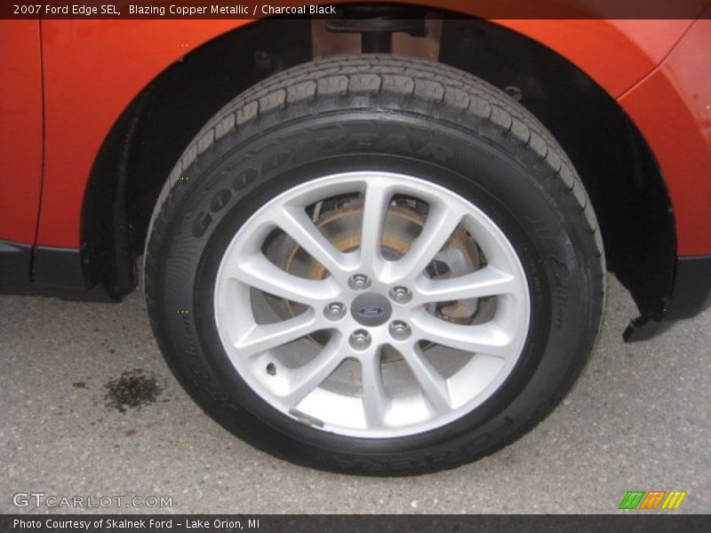 Blazing Copper Metallic / Charcoal Black 2007 Ford Edge SEL