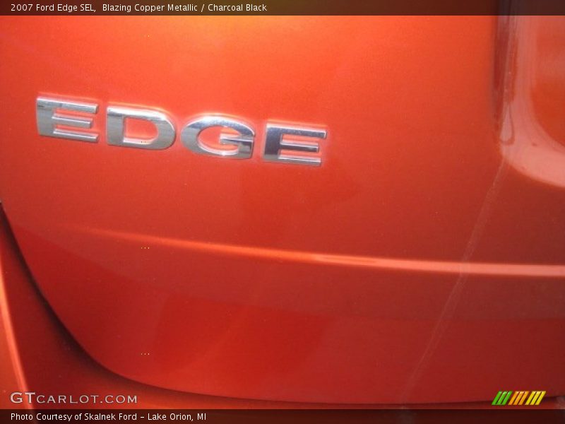 Blazing Copper Metallic / Charcoal Black 2007 Ford Edge SEL