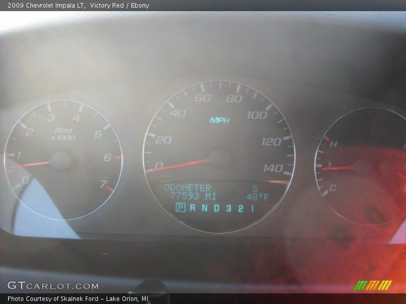 Victory Red / Ebony 2009 Chevrolet Impala LT