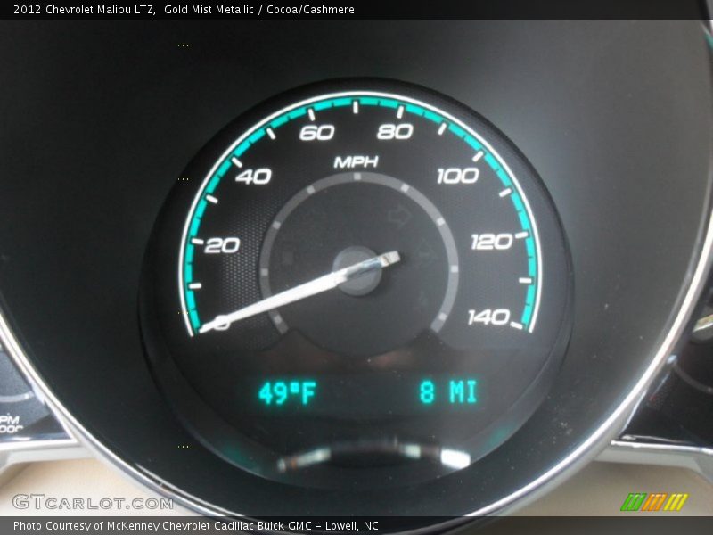 Gold Mist Metallic / Cocoa/Cashmere 2012 Chevrolet Malibu LTZ