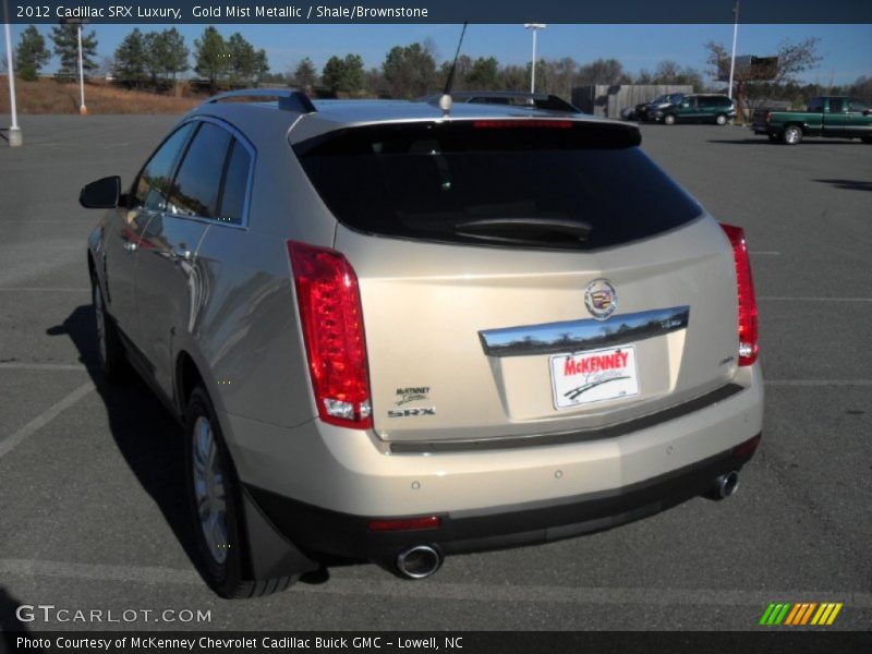 Gold Mist Metallic / Shale/Brownstone 2012 Cadillac SRX Luxury