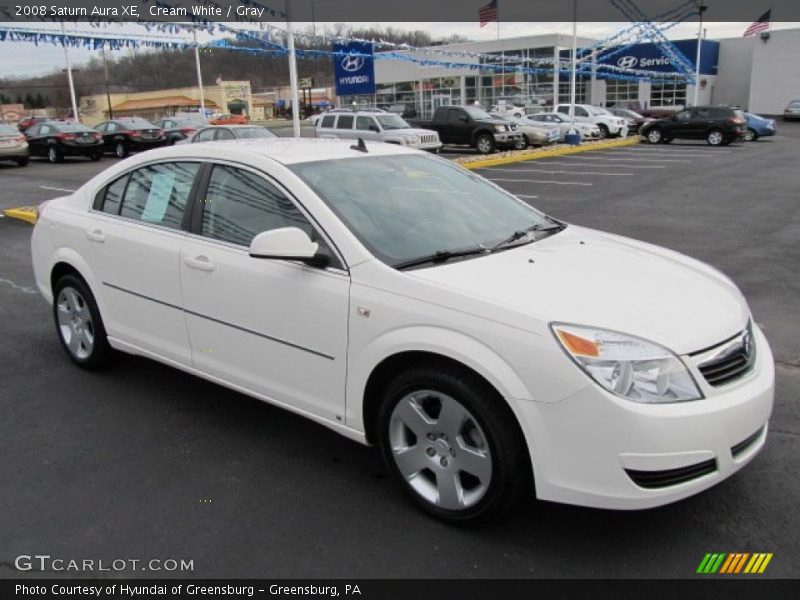 Cream White / Gray 2008 Saturn Aura XE