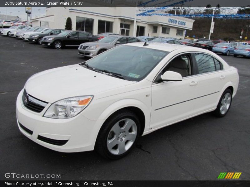 Cream White / Gray 2008 Saturn Aura XE