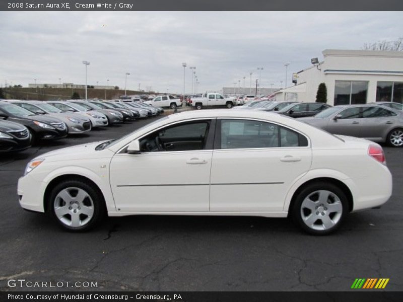 Cream White / Gray 2008 Saturn Aura XE
