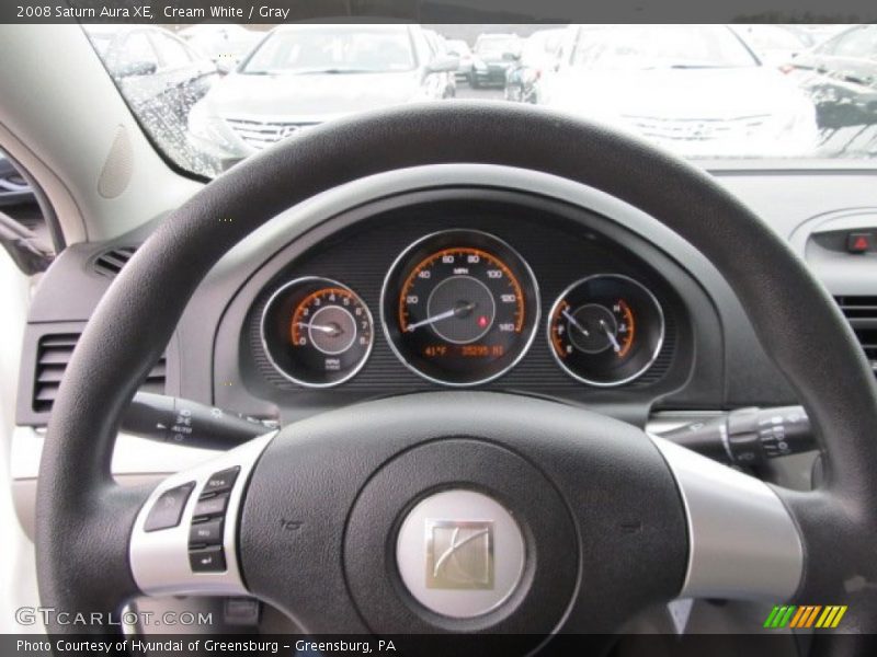 Cream White / Gray 2008 Saturn Aura XE