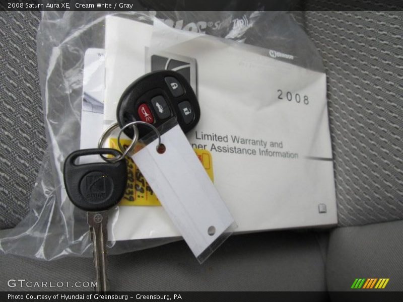 Cream White / Gray 2008 Saturn Aura XE