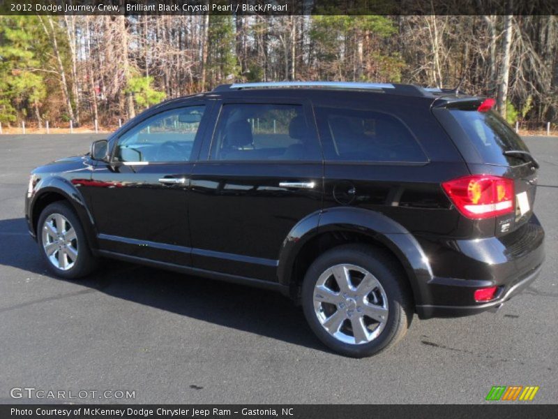 Brilliant Black Crystal Pearl / Black/Pearl 2012 Dodge Journey Crew