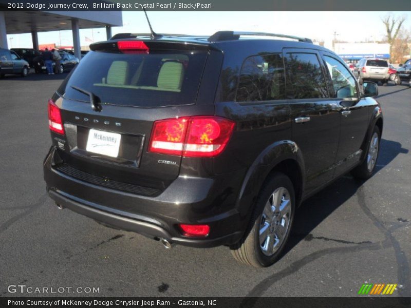 Brilliant Black Crystal Pearl / Black/Pearl 2012 Dodge Journey Crew