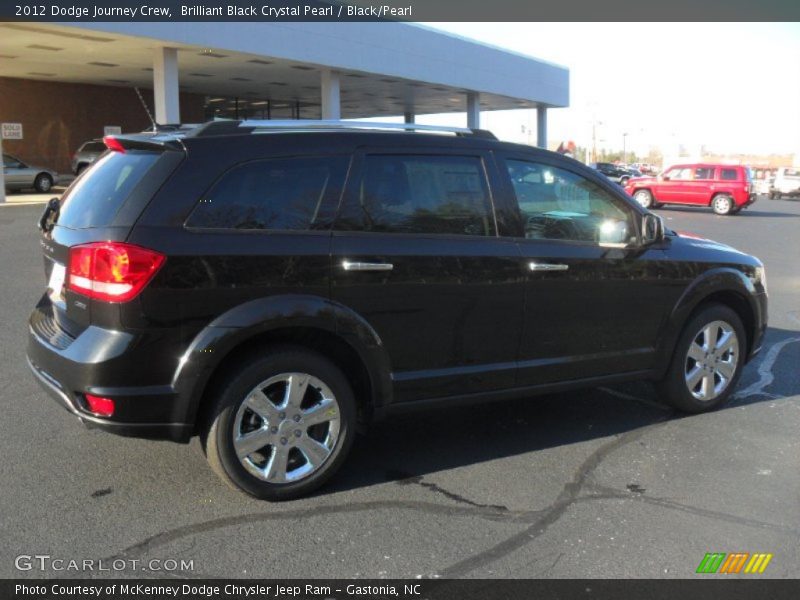 Brilliant Black Crystal Pearl / Black/Pearl 2012 Dodge Journey Crew