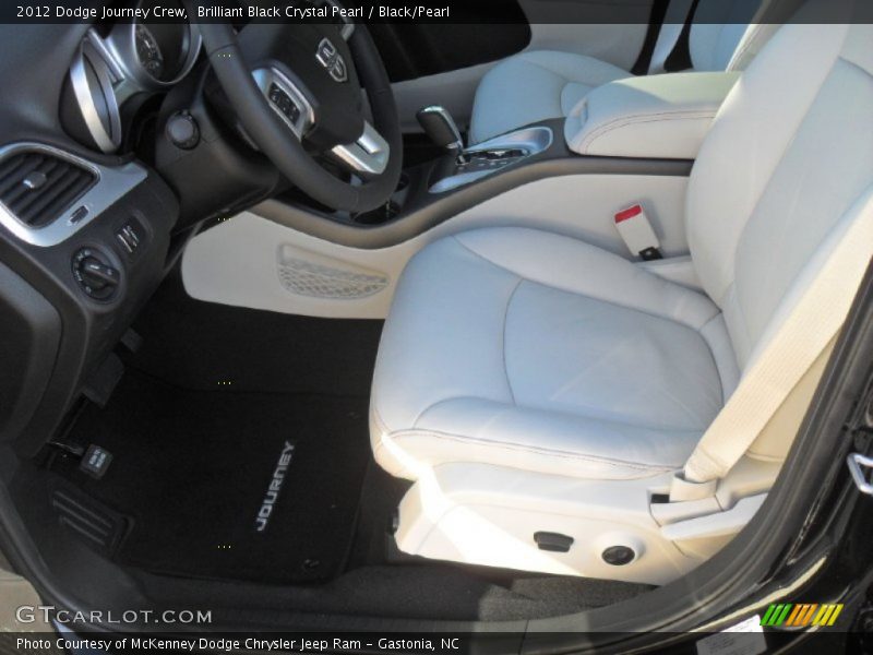 Brilliant Black Crystal Pearl / Black/Pearl 2012 Dodge Journey Crew