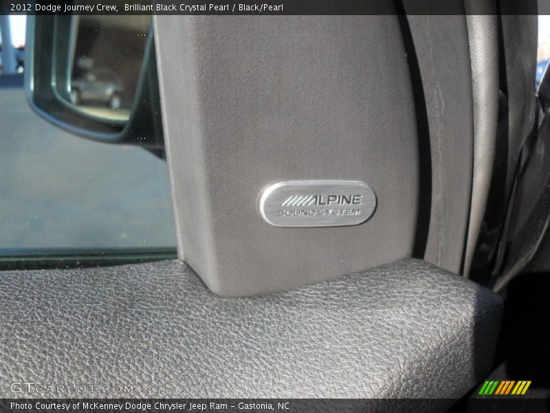 Brilliant Black Crystal Pearl / Black/Pearl 2012 Dodge Journey Crew