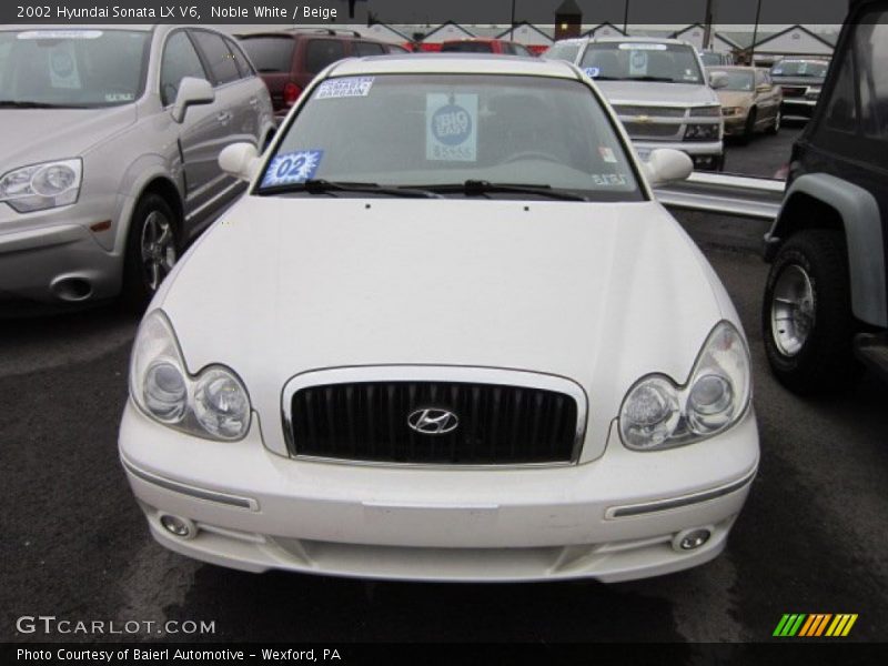 Noble White / Beige 2002 Hyundai Sonata LX V6