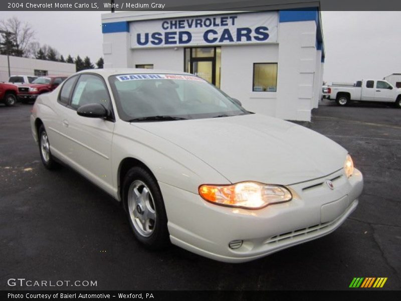 White / Medium Gray 2004 Chevrolet Monte Carlo LS