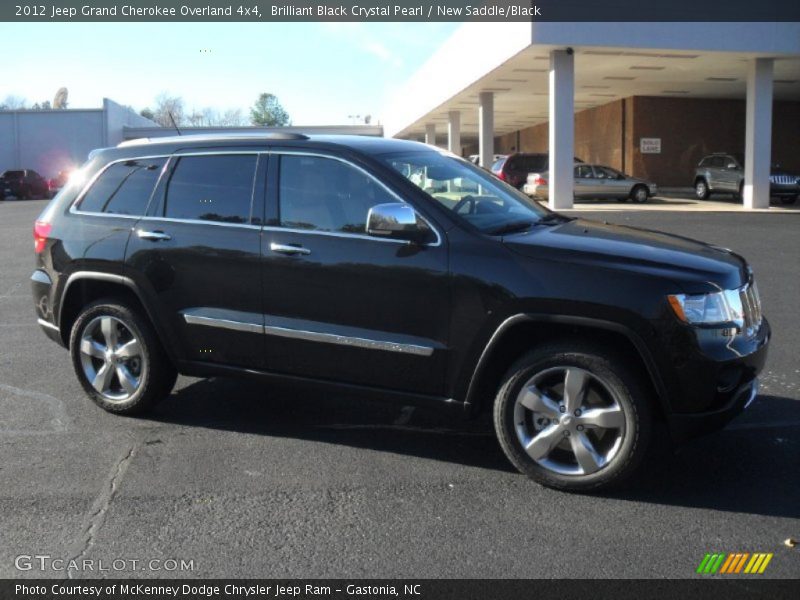 Brilliant Black Crystal Pearl / New Saddle/Black 2012 Jeep Grand Cherokee Overland 4x4