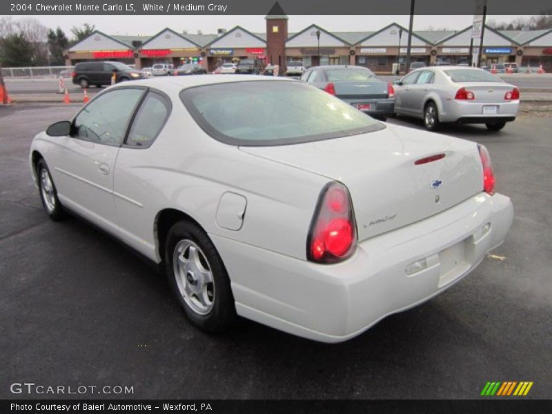 White / Medium Gray 2004 Chevrolet Monte Carlo LS