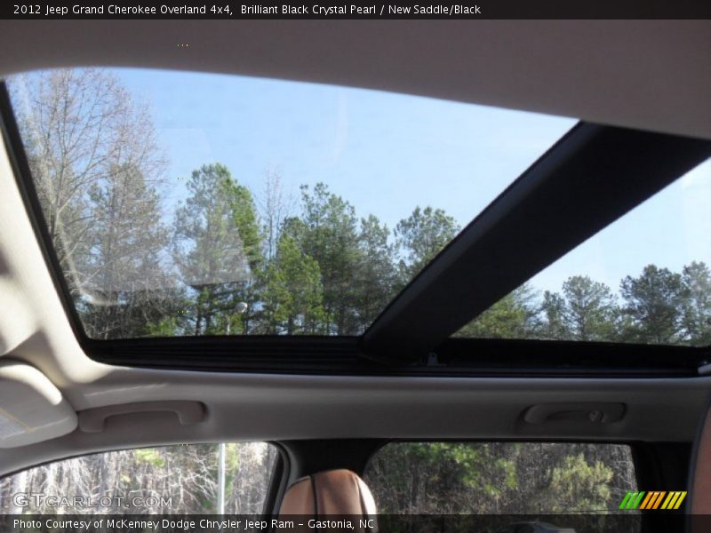 Brilliant Black Crystal Pearl / New Saddle/Black 2012 Jeep Grand Cherokee Overland 4x4