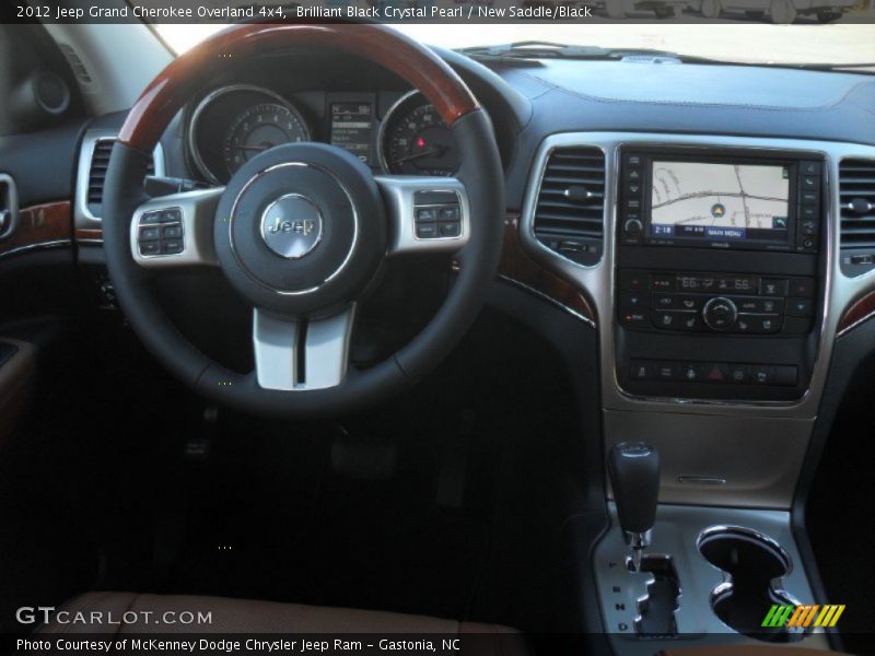 Brilliant Black Crystal Pearl / New Saddle/Black 2012 Jeep Grand Cherokee Overland 4x4