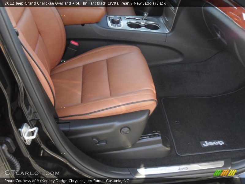 Brilliant Black Crystal Pearl / New Saddle/Black 2012 Jeep Grand Cherokee Overland 4x4