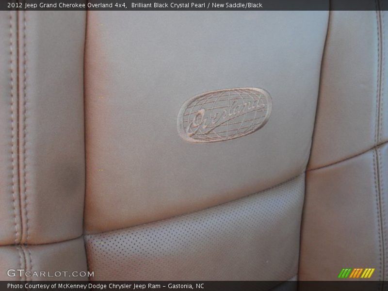 Brilliant Black Crystal Pearl / New Saddle/Black 2012 Jeep Grand Cherokee Overland 4x4