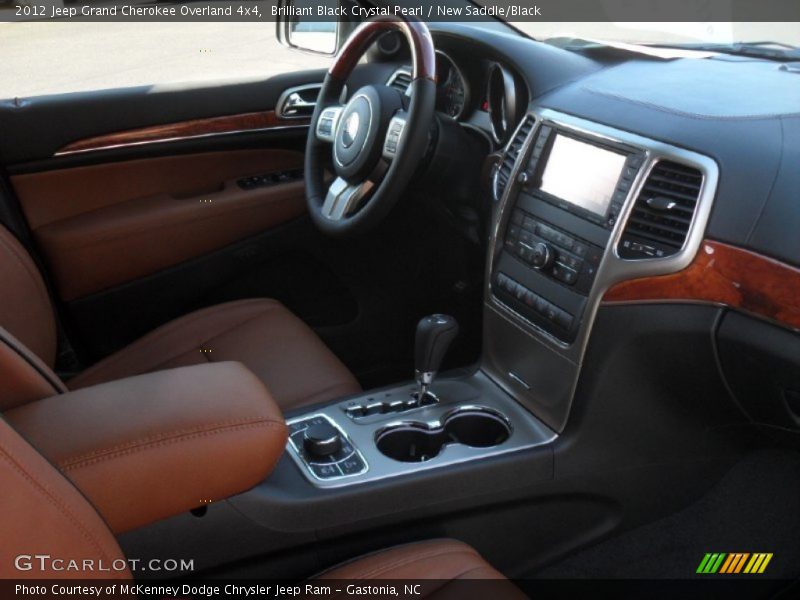 Brilliant Black Crystal Pearl / New Saddle/Black 2012 Jeep Grand Cherokee Overland 4x4